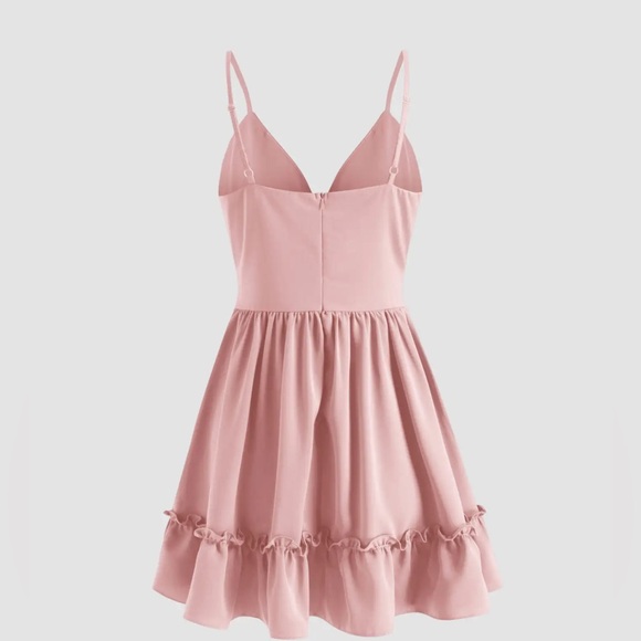 Pink Ruffle Hem Mini Dress – Size S - Picture 11 of 11